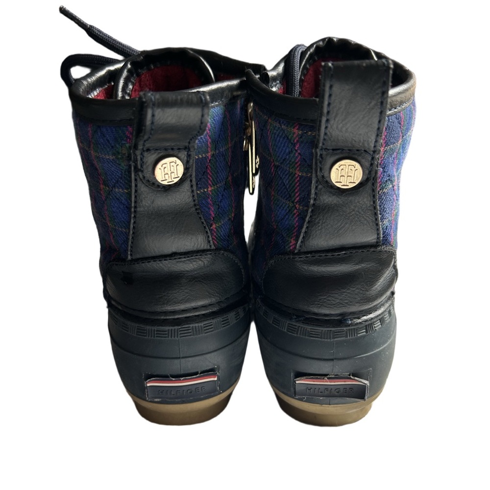 Tommy Hilfiger Blue Plaid Duck Boots – Women’s Size 9, Waterproof Winter Boots - Picture 4 of 8